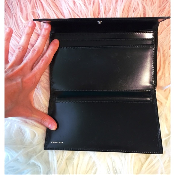 Kate Spade Black Fold-Over Wallet with Red Lining - Picture 5 of 8